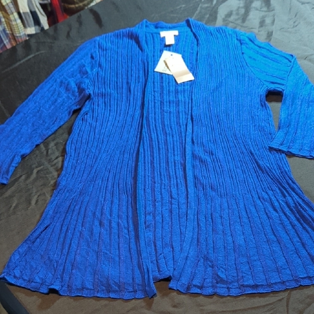 Chico's Electric Blue Camisole New With Tags Beautiful See-through.... - Picture 4 of 14
